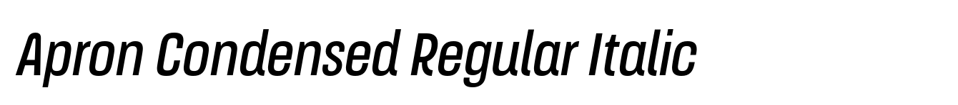 Apron Condensed Regular Italic image